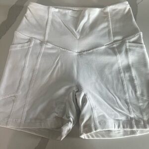 Women's White til you collapse athletic shorts